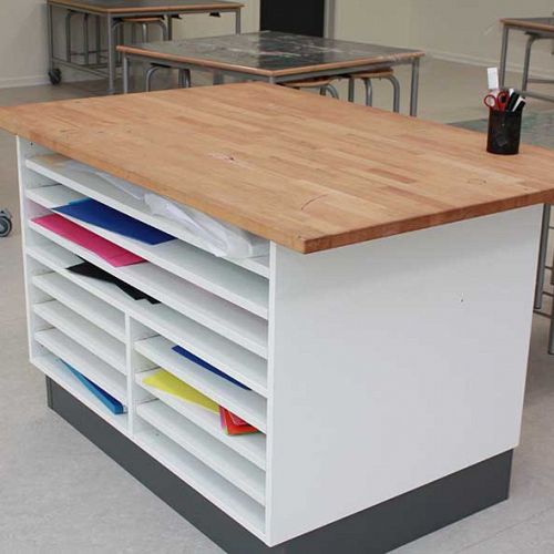 Skærebord med papirreol SKAVE på sokkel