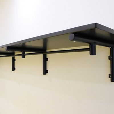 hat-shelf-with room-for-hangers-under-and-storage-above