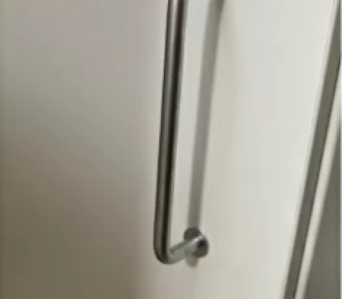 Bøjlegreb JEBJERG, silver, L160mm, m/rosetter, Ø10mm