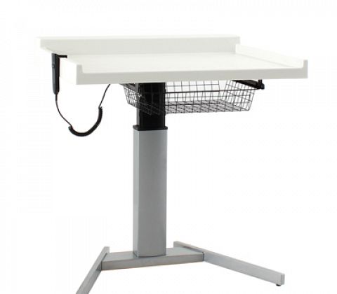 Fritstående 1-søjlet puslebord ASSENS 100x85 cm, silver