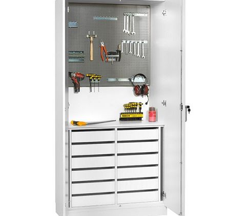 Værktøjsskab MOBRO 2100x1000x470mm Hvid