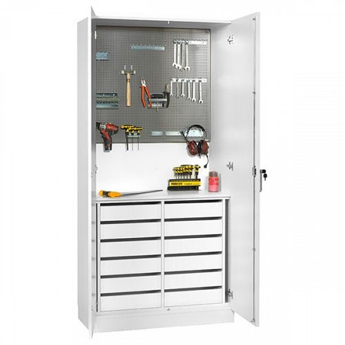 Værktøjsskab MOBRO 2100x1000x470mm Hvid